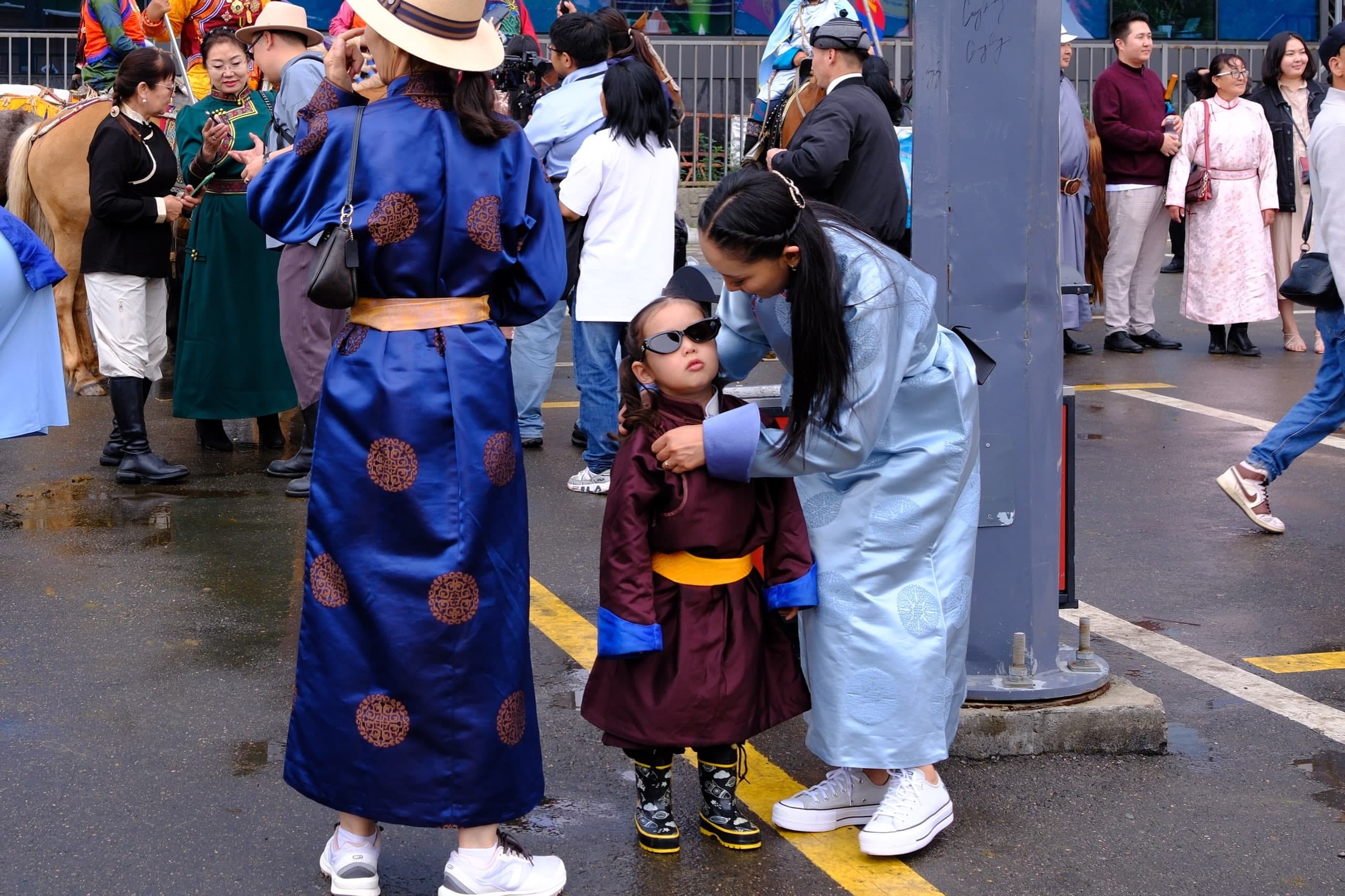 Naadam is a national holiday; families travel for it